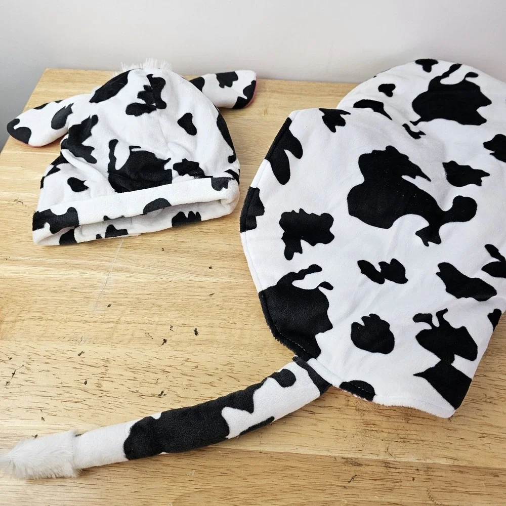 Skull & Bones Dog‎ Costume Cow w/ Udders Halloween Outfit Pet Apparel Size Small
